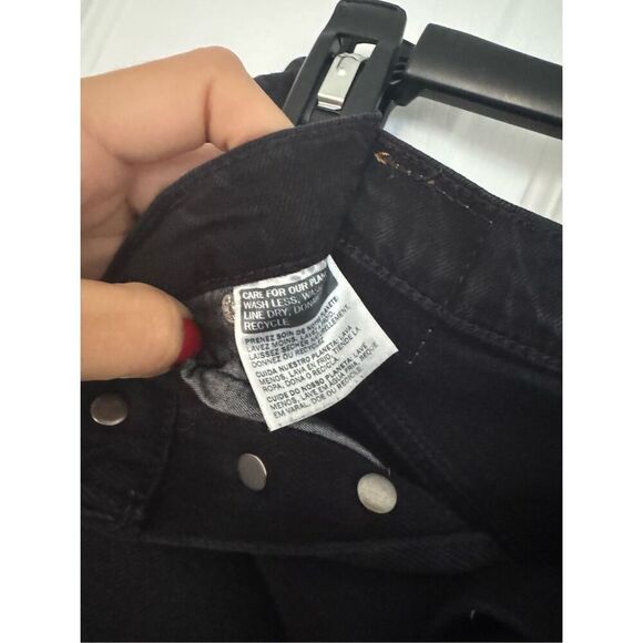 Levi’s 501 black high waisted shorts sz 25 - Picture 6 of 7